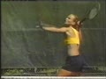 テニス ドキッチ - 練習中 黄色ウェア乳揺れ